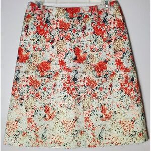 Markus Lupfer Floral Knee Length Skirt 4 Quiet Luxury Romantic Abstract